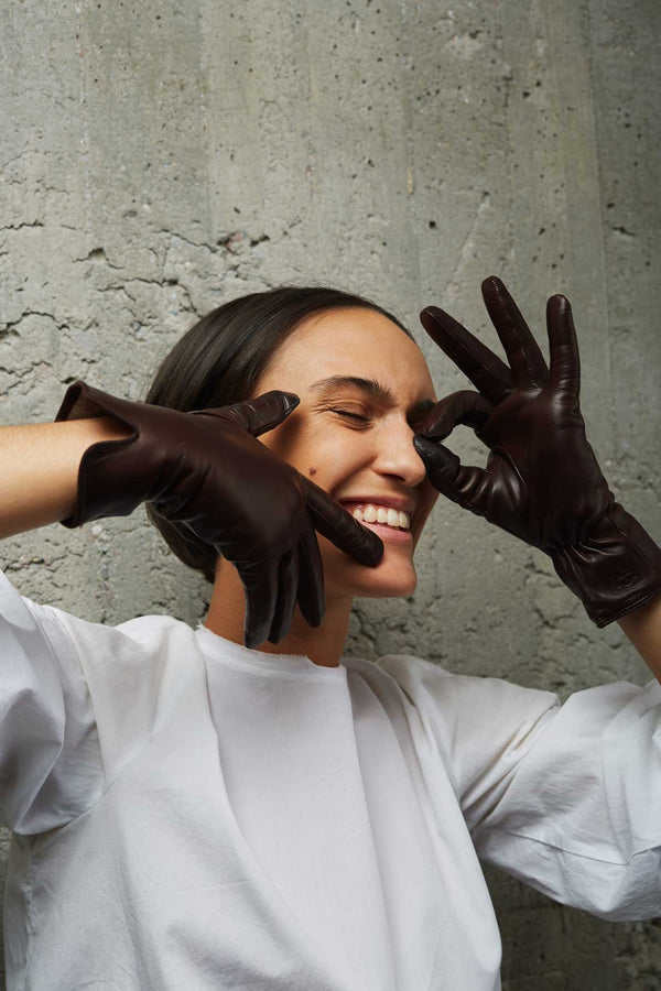 Handsome Stockholm - Exclusive Leather Gloves - Essentials Saddle Brown