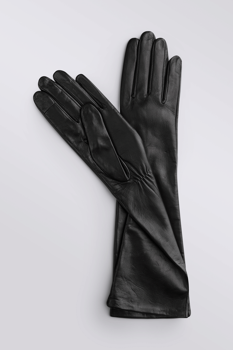 Handsome Stockholm Exclusive Leather Gloves Essentials Long Black