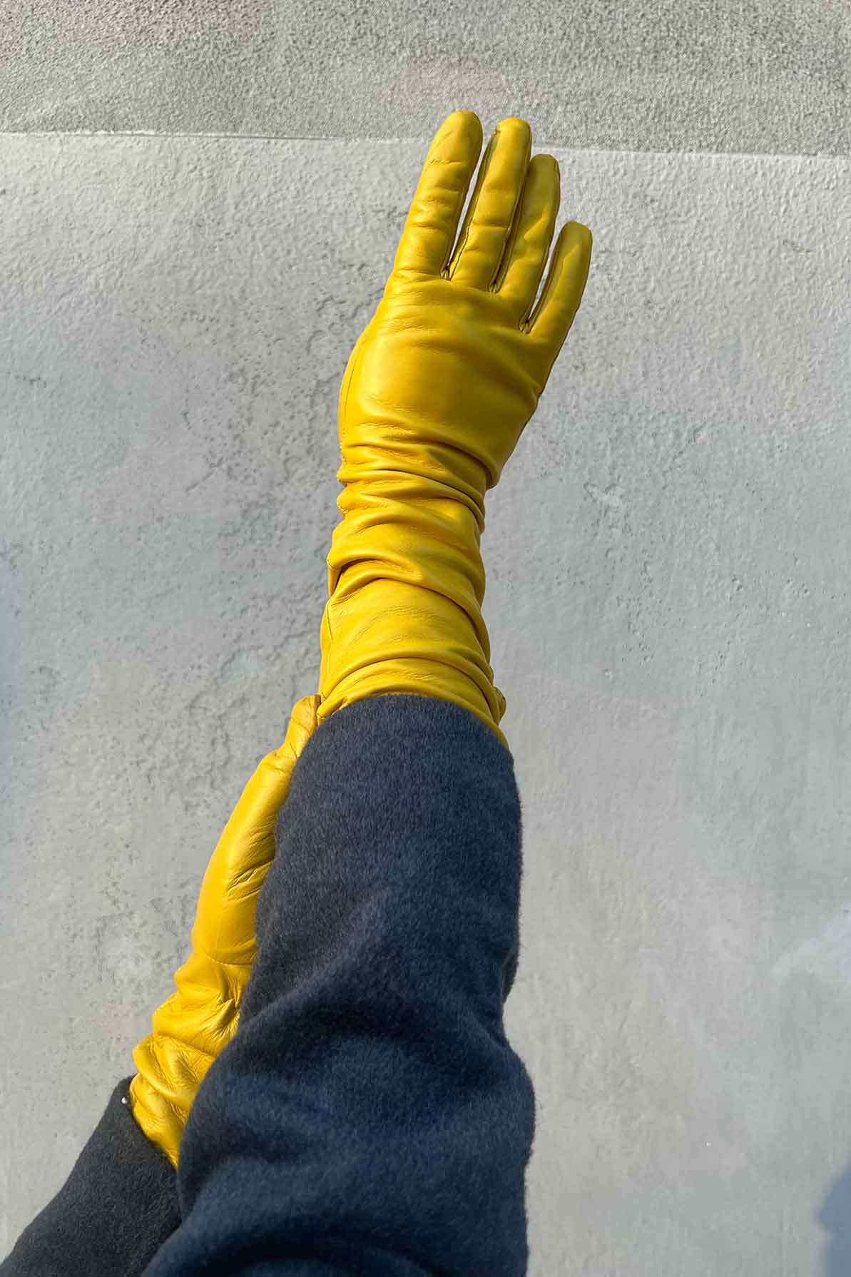 Handsome Stockholm Exclusive Leather Gloves Essentials Extra Long