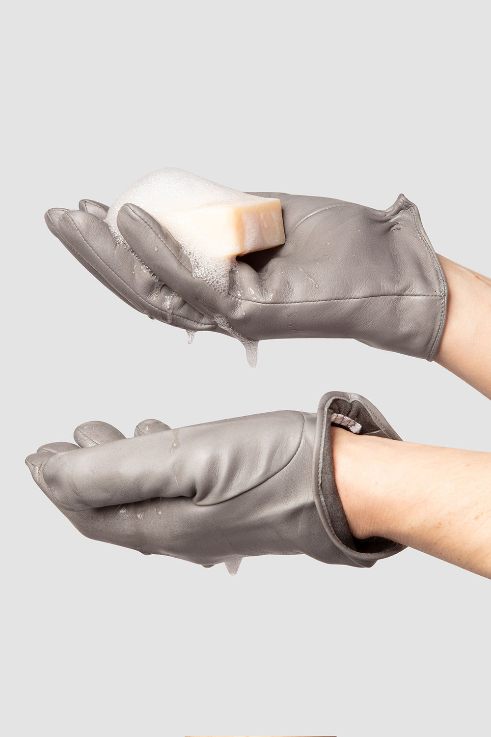 Washable Leather Grey - Men - Handsome Stockholm Washable Leather Grey - Men - Handsome Stockholm